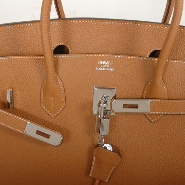 Hermes Birkin togo leather 40CM togo in Camel with Silver hardware