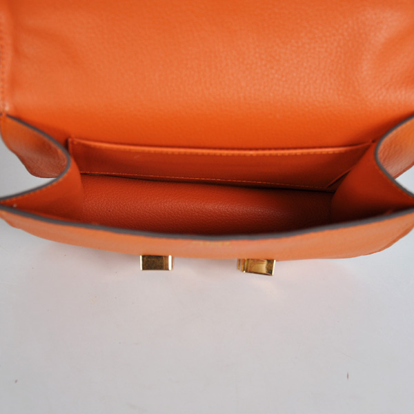 Hermes Constance Bag clemence leather in Orange with Gold hardware