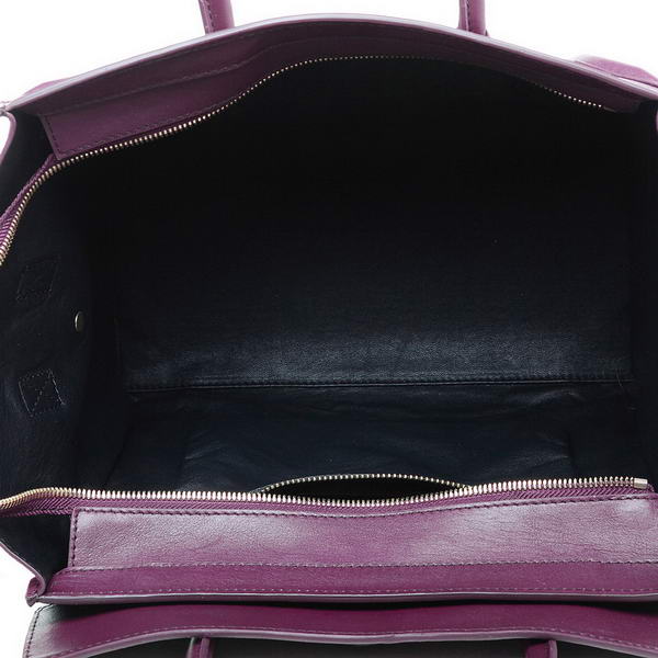 Celine Luggage Mini Boston Bags Original Leather&Suede Purple