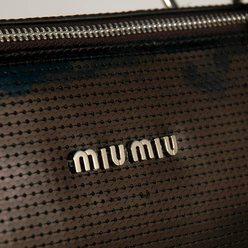 Miu Miu Tote Black Beads Handbags 8678