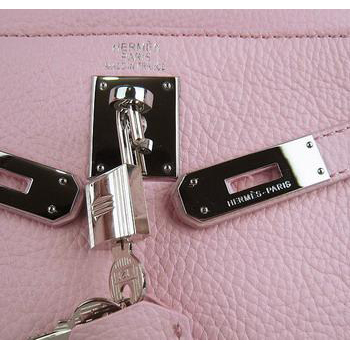 Hermes Kelly Handbags 32CM Pink(silver)