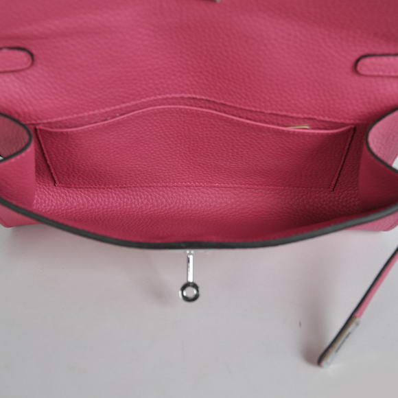 Hermes Kelly 26CM Shoulder Bag Clemence Peach