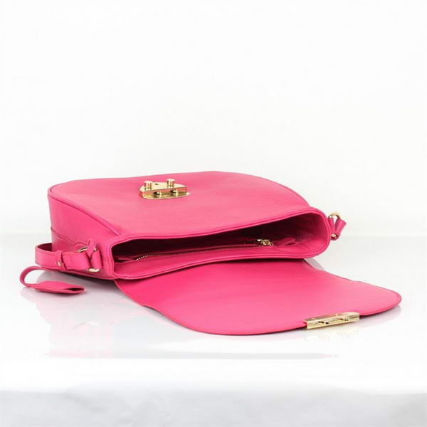 Top Quality Prada Lamsbskin Leather Flap Shoulder Bag YZ8827 Rosy