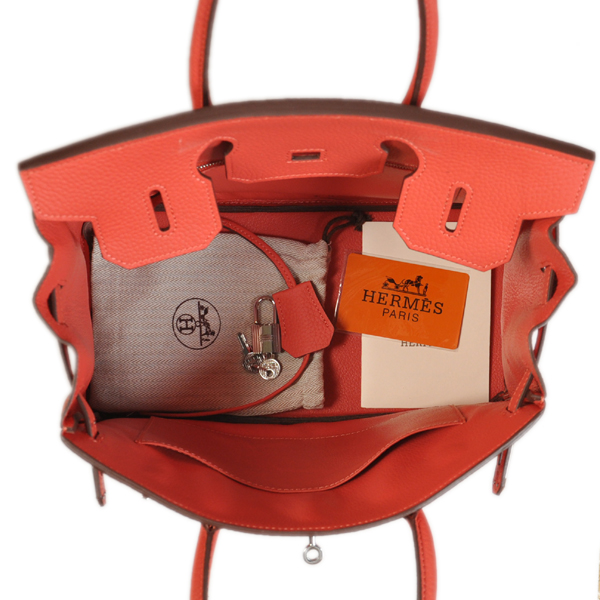 Hermes Birkin 30CM clemence leather in Watermelon Red with Silver hardware