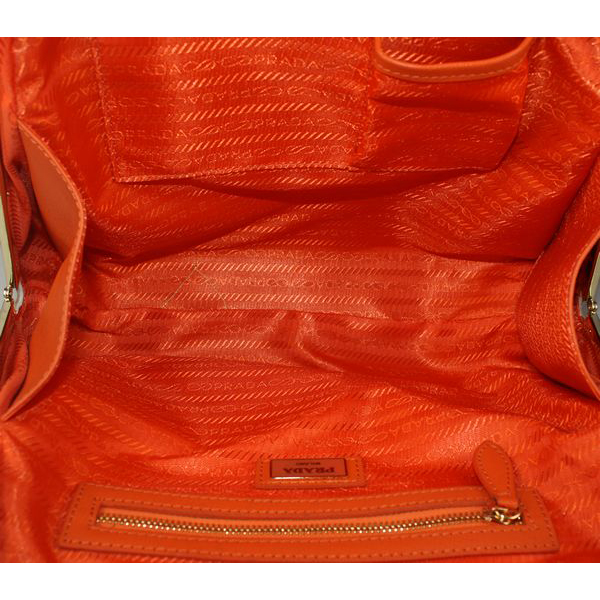 Prada Saffiano Leather Medium Tote Bag BL5018 Orange&Apricot