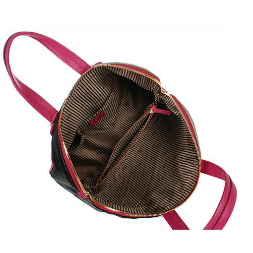 Fendi Large Chameleon Calfskin Top Zip Tote Bag F8812 Rosy&Grey&Black