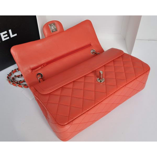 Chanel A1112 Flap Bag Original Leather Light Red