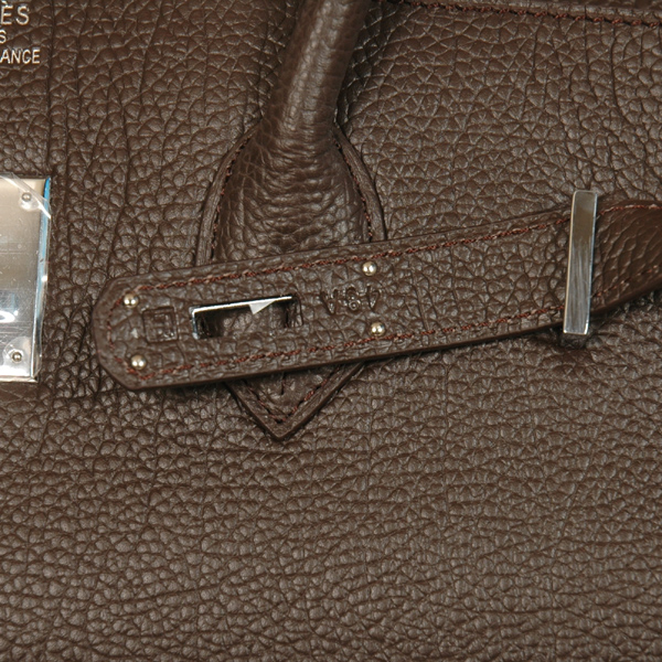 Hermes Birkin 35CM togo leather in Dark Brown with Silver hardware