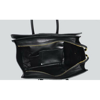 Celine Cowhide Leather Handbag 98170 Black