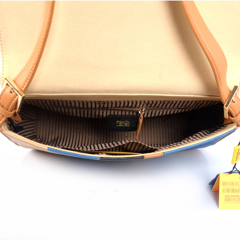 Fendi '2Jours Elite' leather mixed color handbags