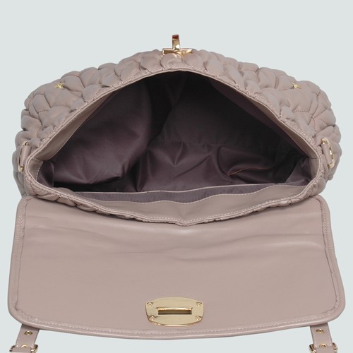 Miu Miu Matelasse Leather Top Handle 90289 Grey