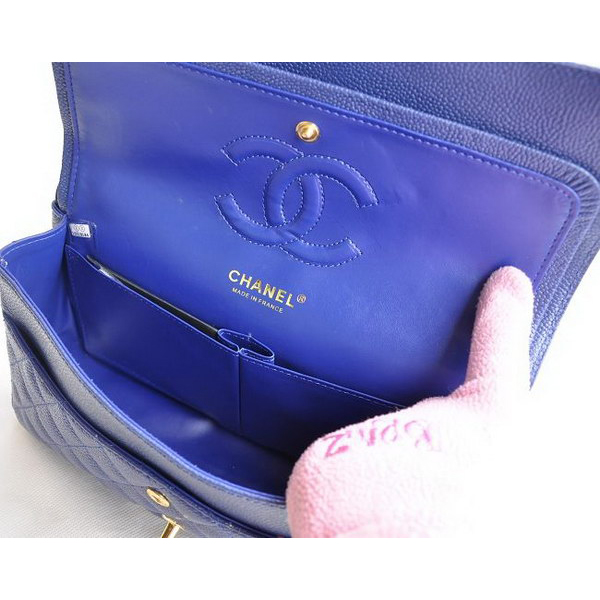 Chanel 2.55 Quilted Flap Bag 1112 Deep Blue with Gold Hardware