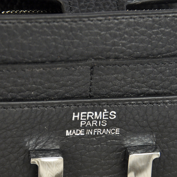 Hermes Constance Wallet clemence leather in Black