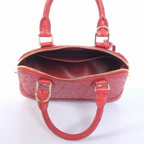 2013 Louis Vuitton Ostrich Leather Alma BB M91606 red