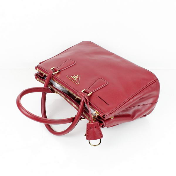 Prada Saffiano Calf Leather Totes BN1801 Red