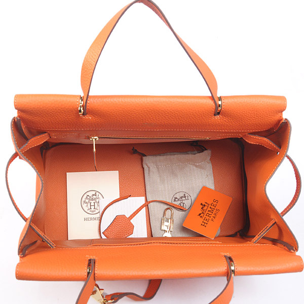 Hermes Spring Summer 2013 Shopping Bag H1046 in Orange with Gold hardware