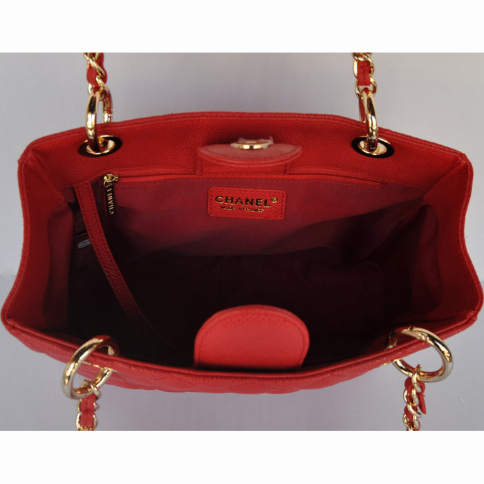 Chanel A50994 Red Medium Shopping Bags Gold Hardware