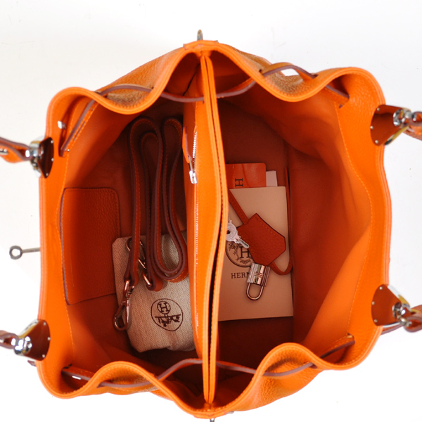 Hermes Mini so kelly bag in Orange with Silver hardware