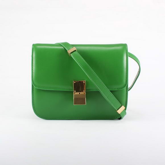 Celine Classic Medium in Box Calfskin Green