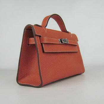 Hermes Kelly 22CM Cattle Neck Stripe Orange