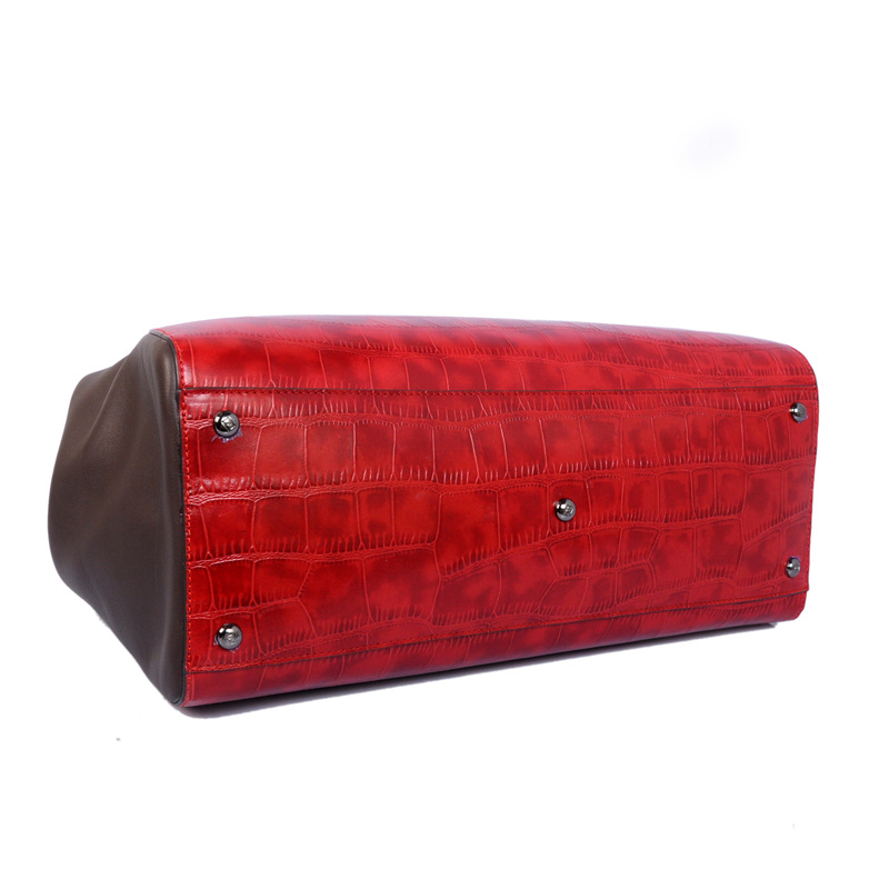 Fendi Fall Winter 2012 2Jours Red Original Croco Leather Tote Bag