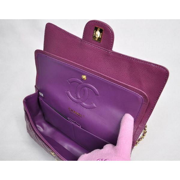 Chanel Classic 2.55 Quilted Flap Bag 1112 Purple with Gold Hardware