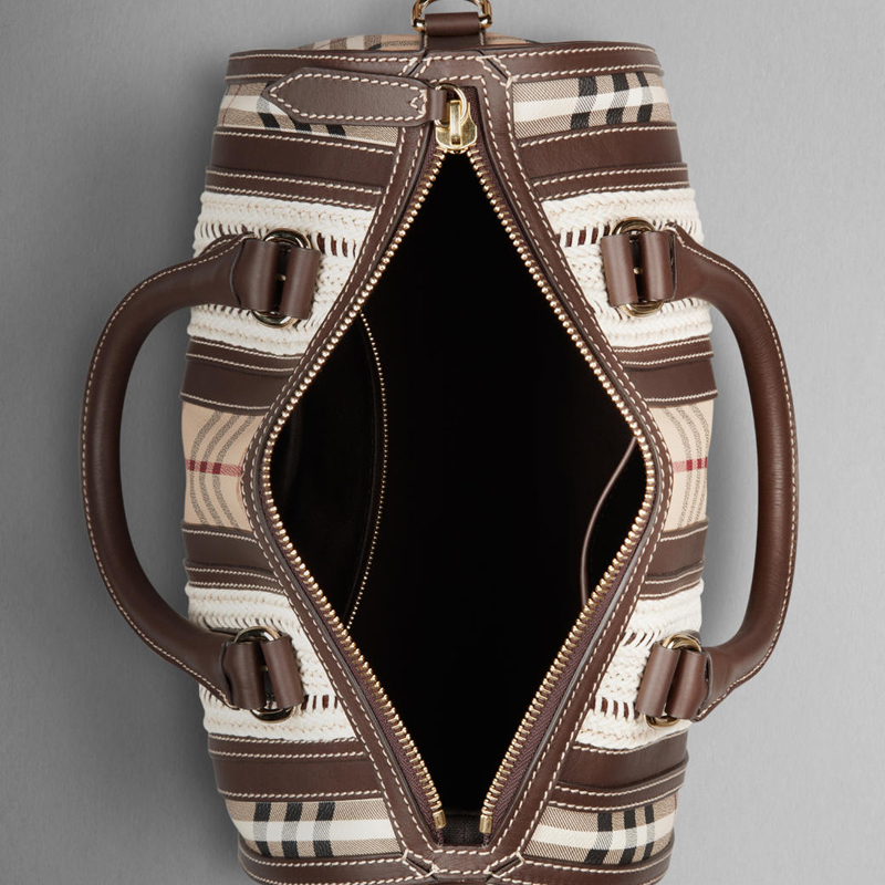 MEDIUM WOVEN ROPE BOWLING BAG