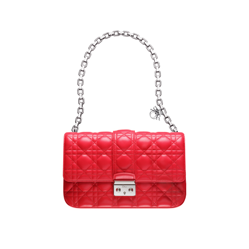 Geranium leather 'Miss Dior' bag