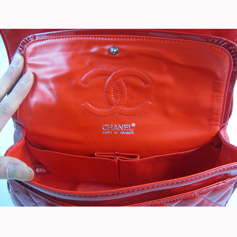 Chanel Red color with Silver chain