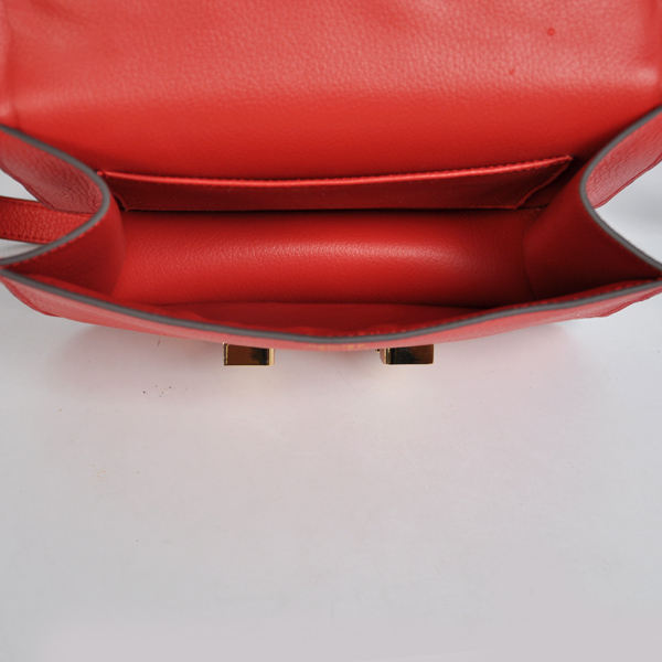 Hermes Constance Bag clemence leather in Flame with Gold hardware