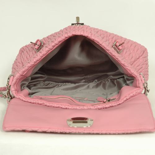 Miu Miu Tote Handbags Quilted Lambskin Leather 8667 Pink