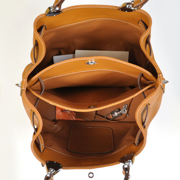 Hermes Mini so kelly bag in Camel with Silver hardware