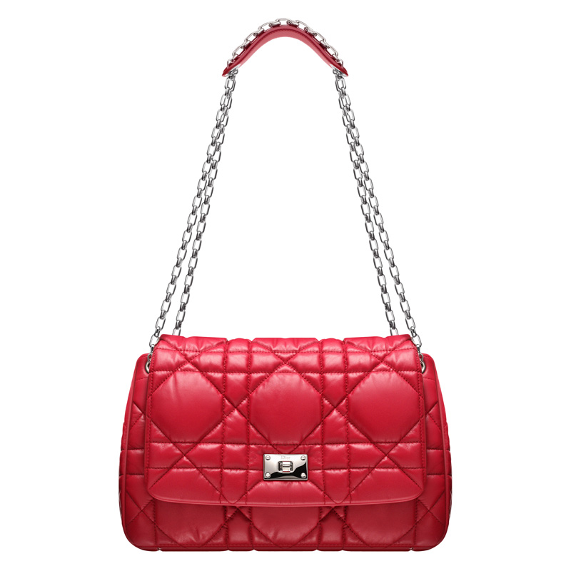 Crimson red leather 'Milly La Foret' bag