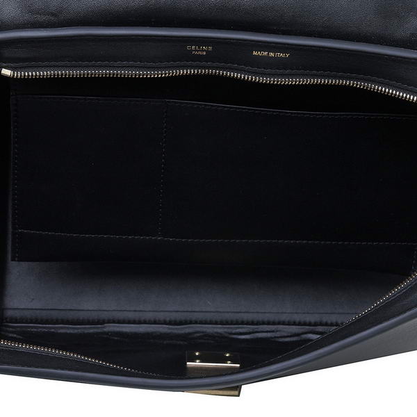 Celine Trapeze Bags Original Calf&Suede Leather Blue&Black