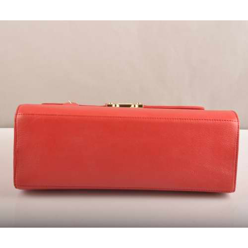 Miu Miu Tote Handbags Calf Leather 7430 Red