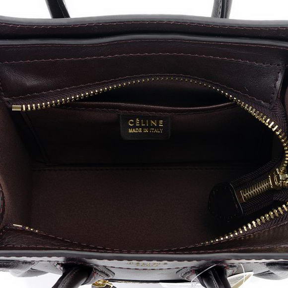 Celine Luggage Mini 165213MBA in Original Leather Dark Coffee