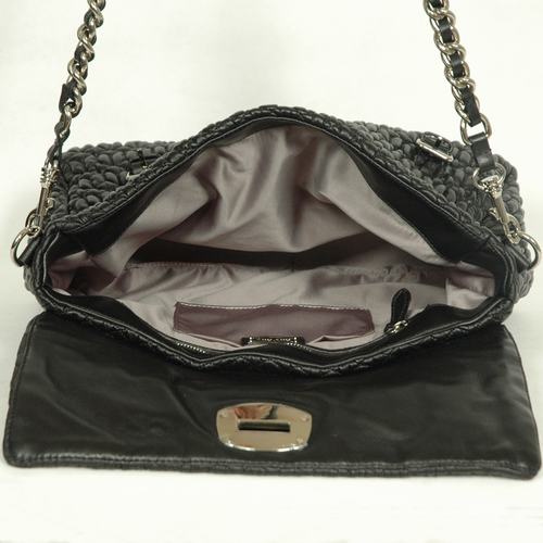 Miu Miu Tote Handbags Quilted Lambskin Leather 8667 Black