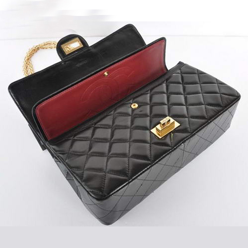 Chanel Classic Quilted Flap Bag 1113 Black Golden