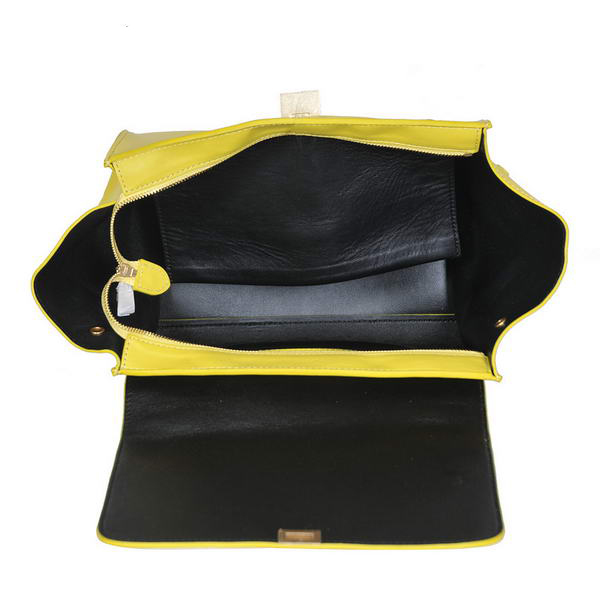 Fashion Celine Trapeze Bags Calf Leather C008 Lemon