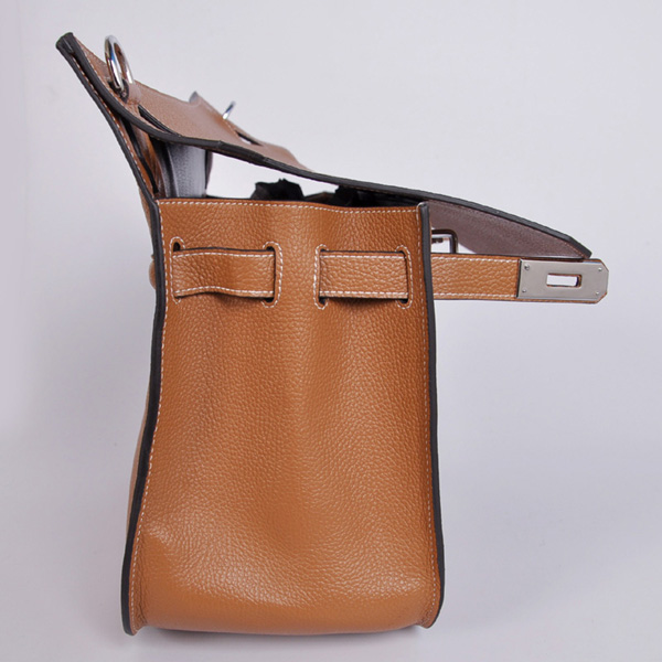 Hermes Jypsiere Bag 34cm togo leather in Camel with Silver hardware