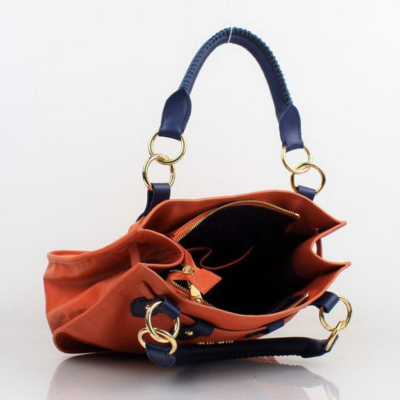 Miu Miu Drawstring Nappa Tote Bag 88013 Orange