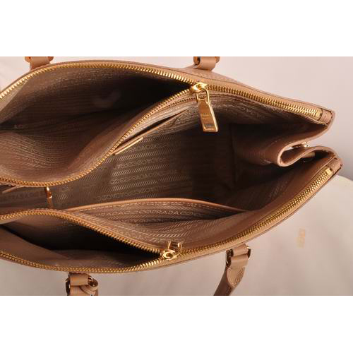 Prada Maxi Saffiano Leather Tote Bag Camel