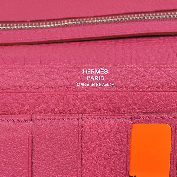 Hermes 2 flod original leather wallet in Plum