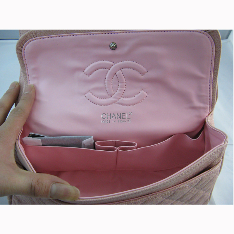 Chanel Pink color with Silver chain