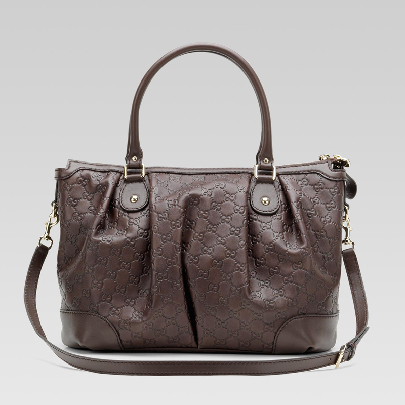 gucci sukey dark brown guccissima leather top handle bag