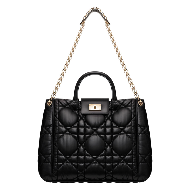 Black leather 'Milly La Foret' shopping bag