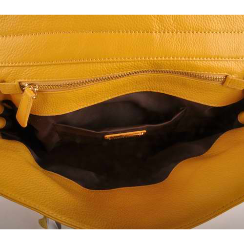 Miu Miu Calf Leather Tote Bags 90331 Yellow