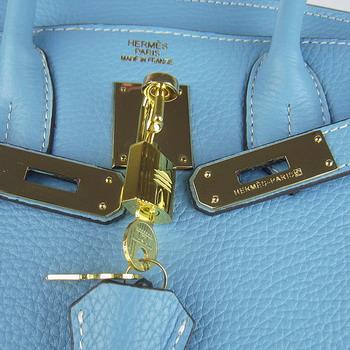 Birkin 30CM Light Blue (gold)