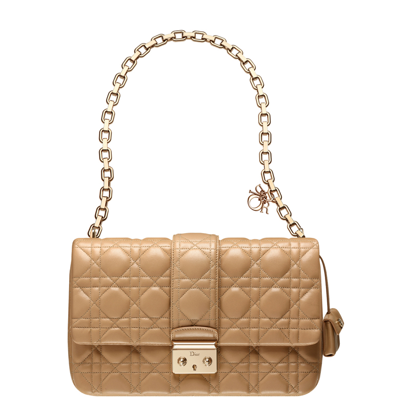 Beige leather Miss Dior bag