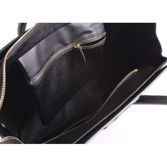 Celine Luggage Bags Medium in Suede Black